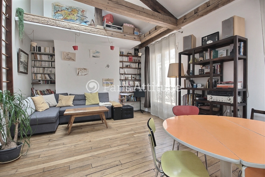 Location Appartement meublé Alcove Studio - 45m² - Canal de l'Ourcq - Paris