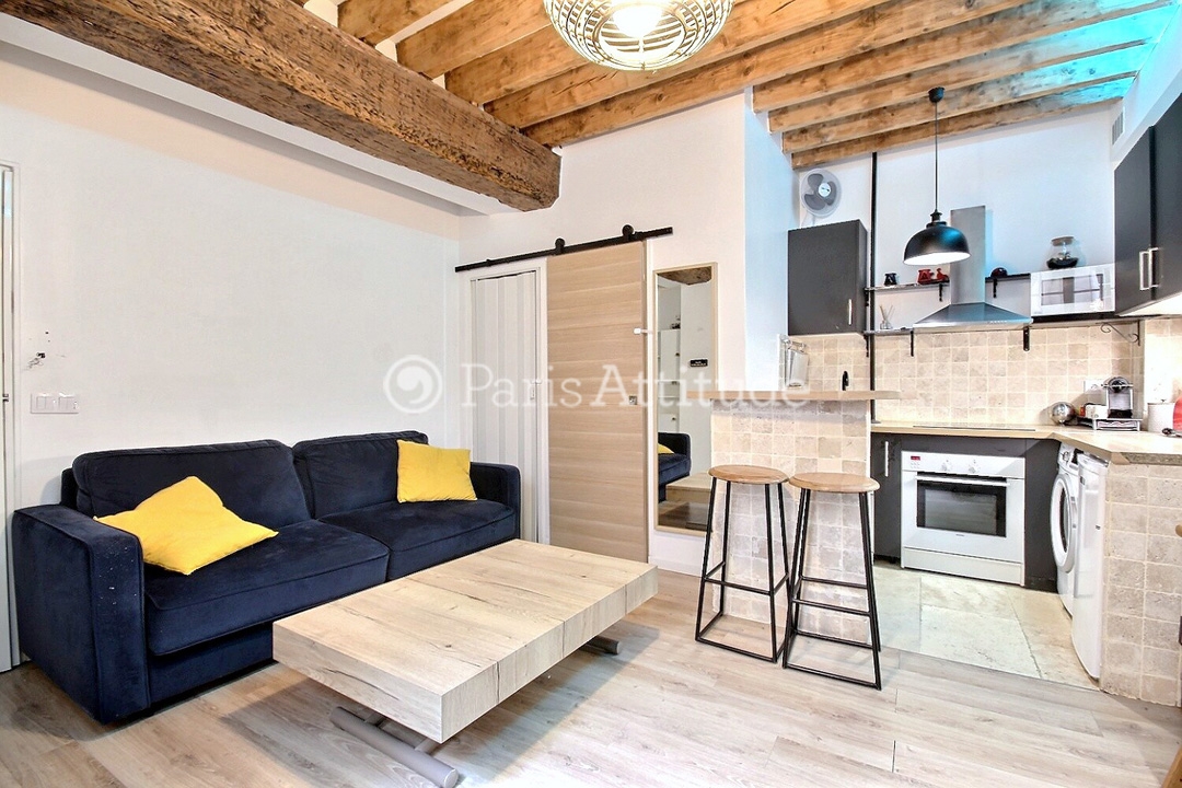 Location Appartement meublé Studio - 22m² - Le Marais - Paris