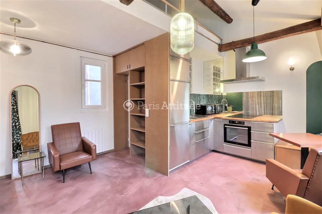 Location Appartement meublé Alcove Studio - 24m² - Marx Dormoy - Paris